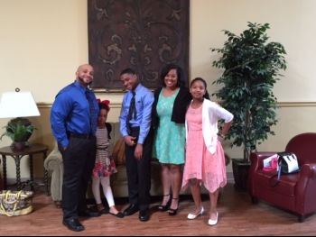 Attorney Toya Brown with her family