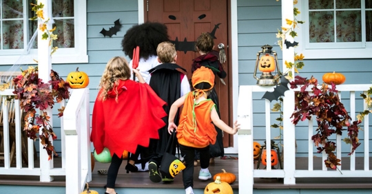 Kids going trick or treating