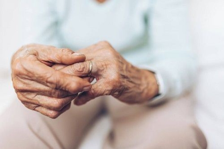 an older person's hands