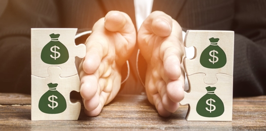 money being split up