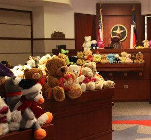 The Denton County Courts Building is transformed annually for Denton County Adoption Day.